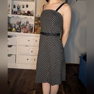 Fire Los Angeles Women's XS black and wite pockadot dress